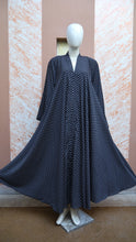 Black Dotted Printed Abaya - Sana Cloth House