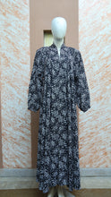 Black and Flower Printed Abaya for Girls - Sana Cloth House