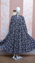 Black and Flower Printed Abaya for Girls - Sana Cloth House