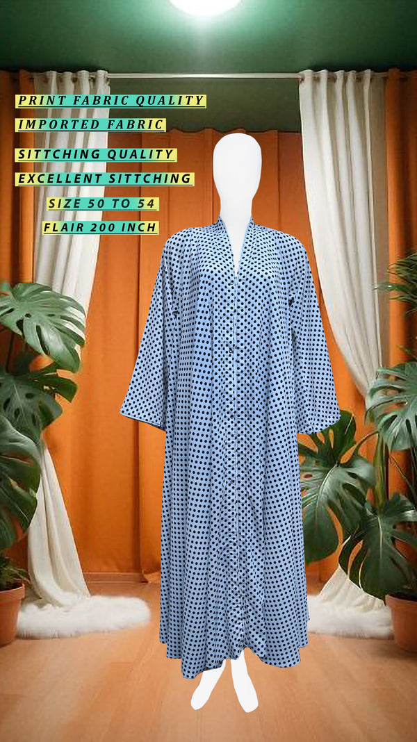 White Dotted Abaya for Grils - Sana Cloth House